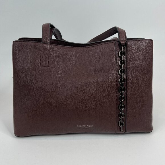 Calvin Klein Adeline Triple Compartment Tote, Brunette - Picture 1 of 11